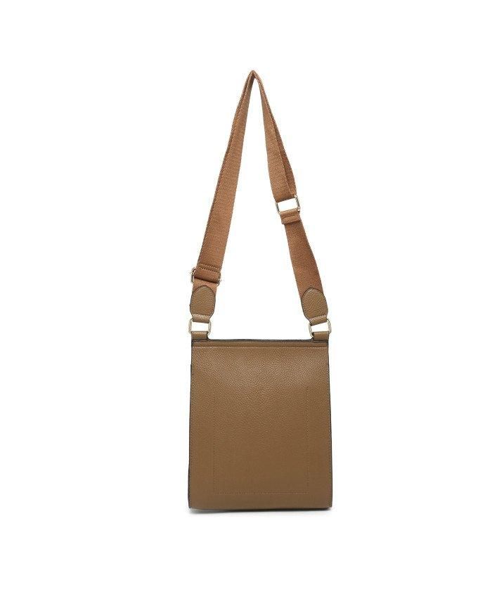 JFY Metal Pearl Bee Badge On The Flap Cross Body Bag