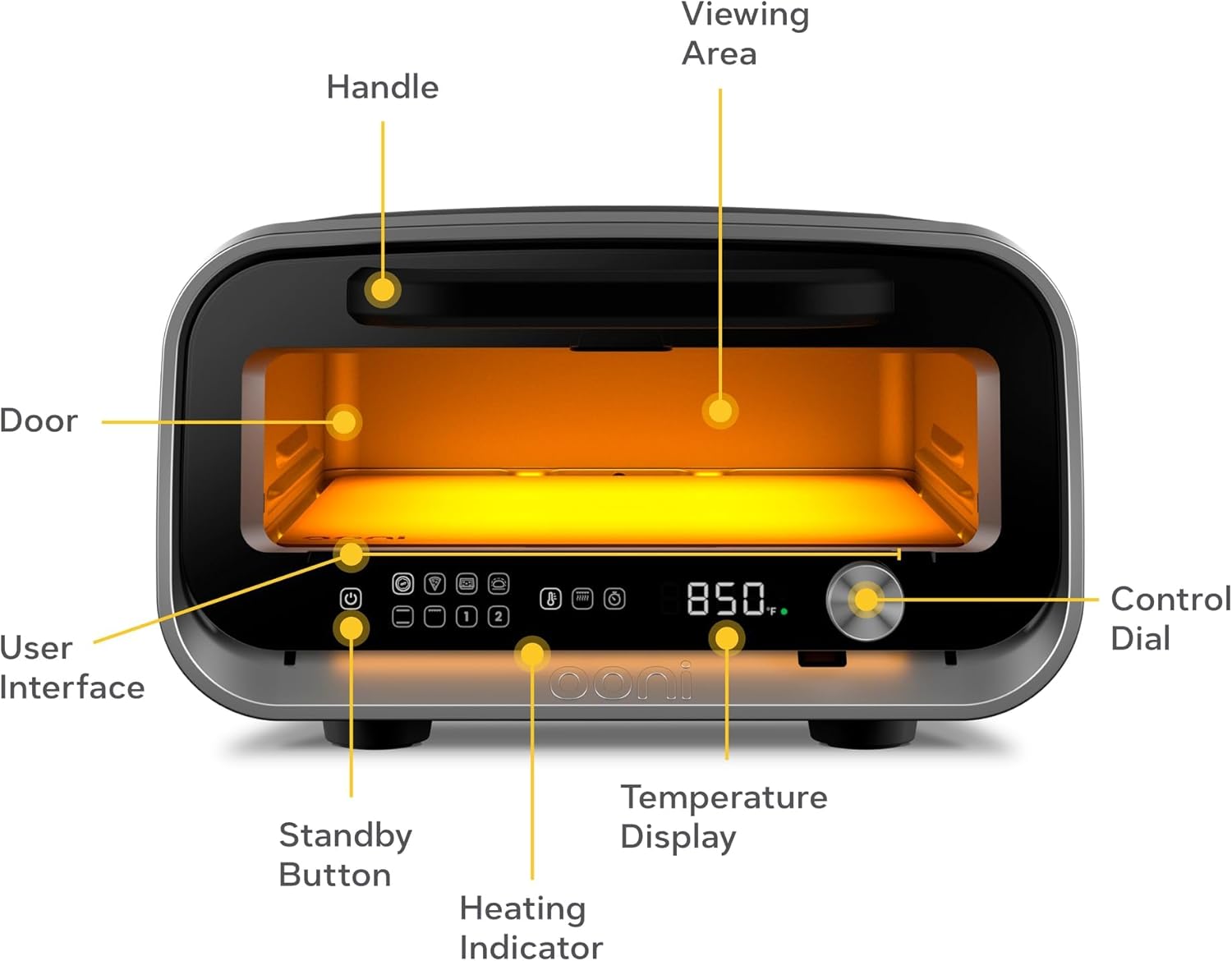Ooni Volt 2 Electric Indoor Pizza Oven - Versatile Countertop Electric Toaster Oven, Cook 12 Inch Pizzas and More - Charcoal Grey