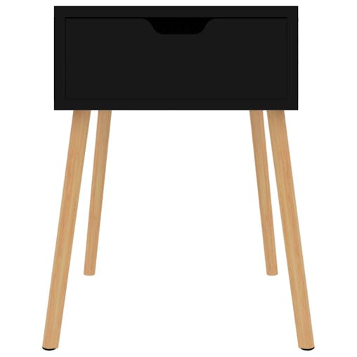 NNEVL Bedside Cabinets 2 pcs High Gloss Black 40x40x56 cm Chipboard