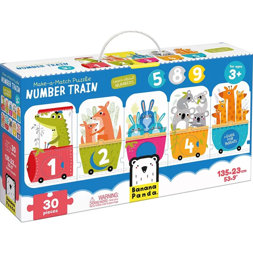 Puzzle 30-teilig Make-a-Match Zahlenzug
