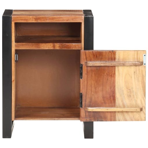 NNEVL Bedside Cabinet 40x35x55cm Solid Wood Acacia in Sheesham Finish