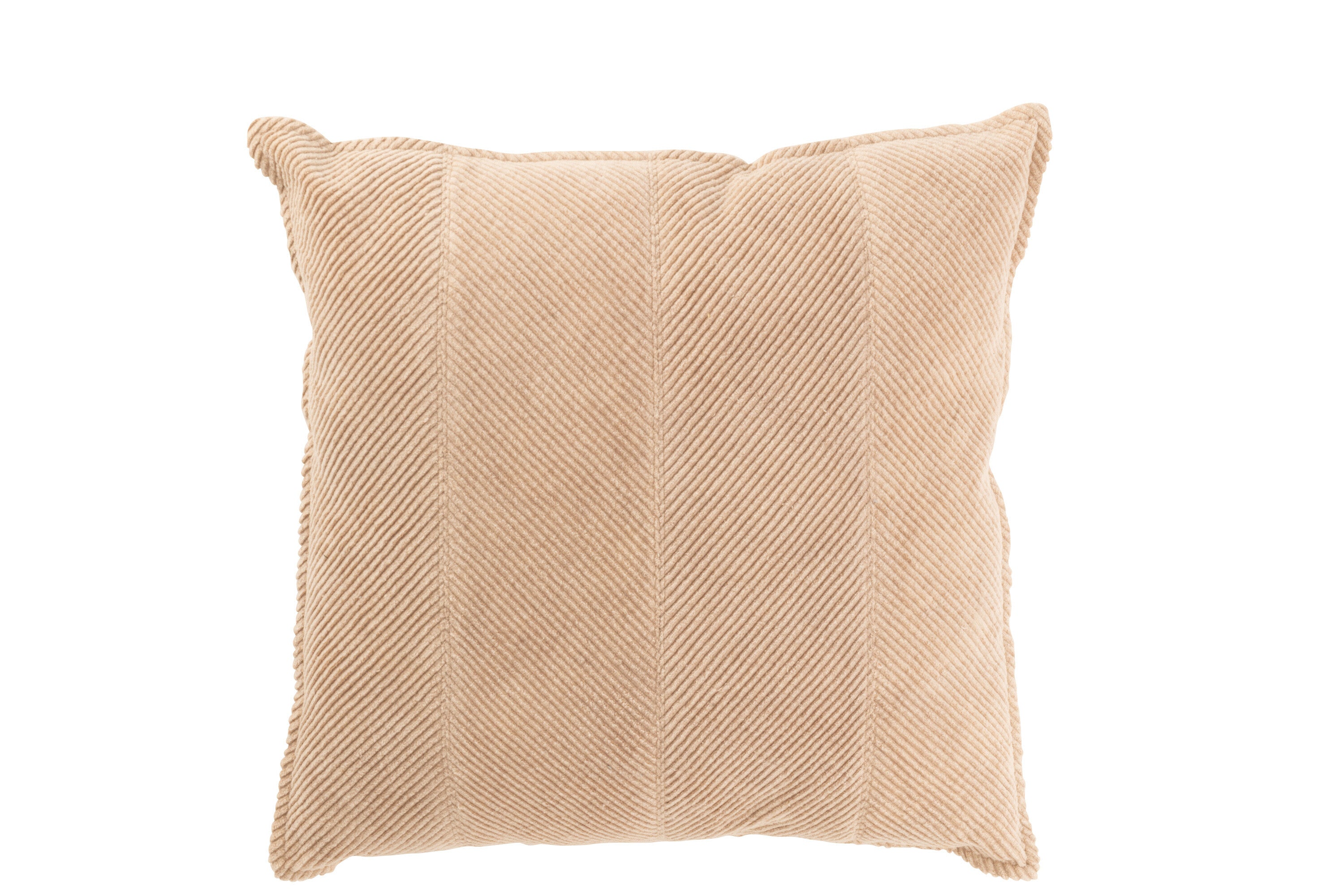 J-Line kussen Strepen - katoen/polyester - beige