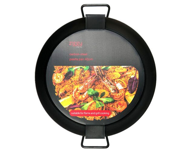 Ziggy by Ziegler & Brown Carbon Steel Paella Pan - 42cm
