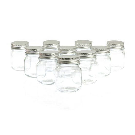 Clear Mini Glass Jars 155ml 10 Pack