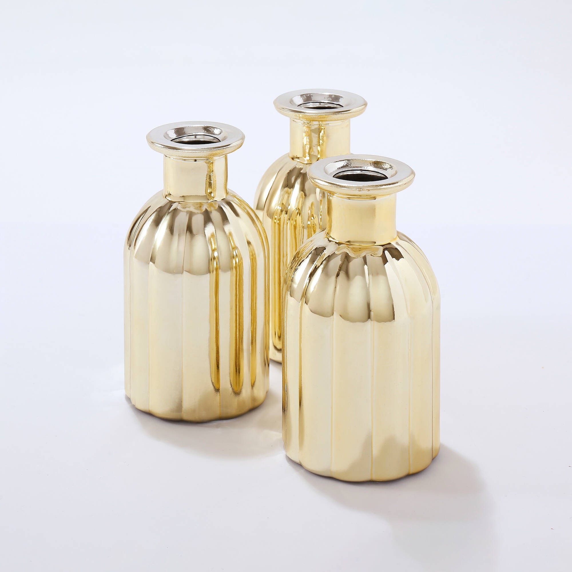 Soliflores en verre - lot de 3