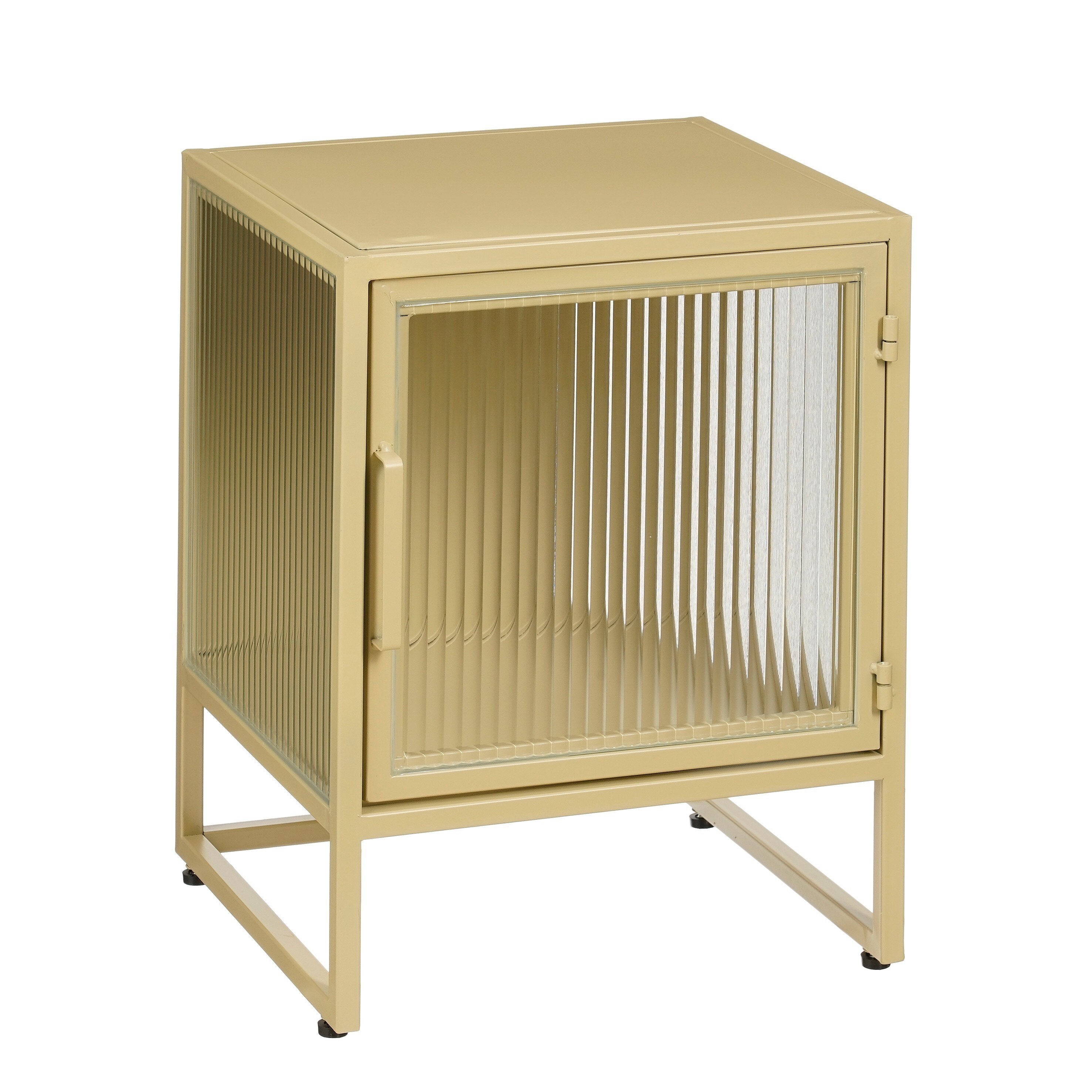 Mica Decorations Clifton Opbergkast met Deuren - L38 x B35 x H50 cm - Metaal - Beige