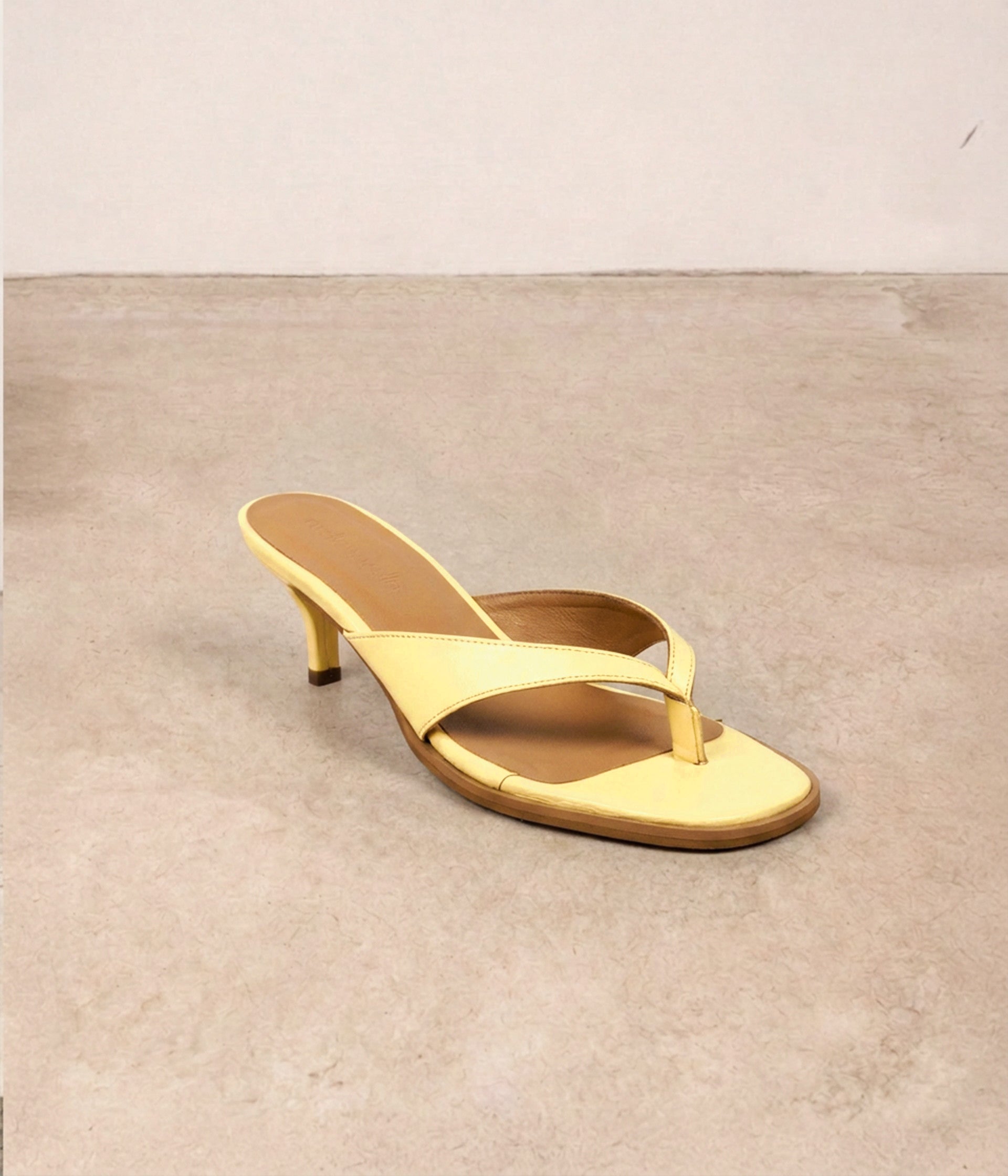 Mules en cuir vanille Sarah