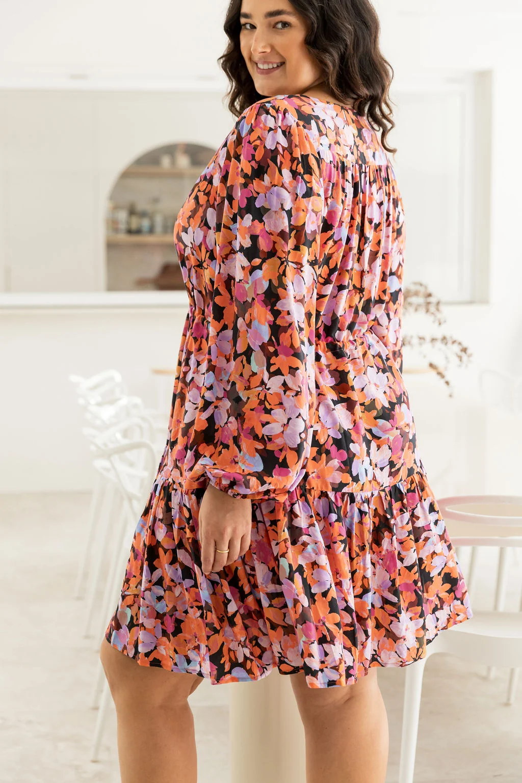 Esmae Long Sleeve Dress in Dusk Floral