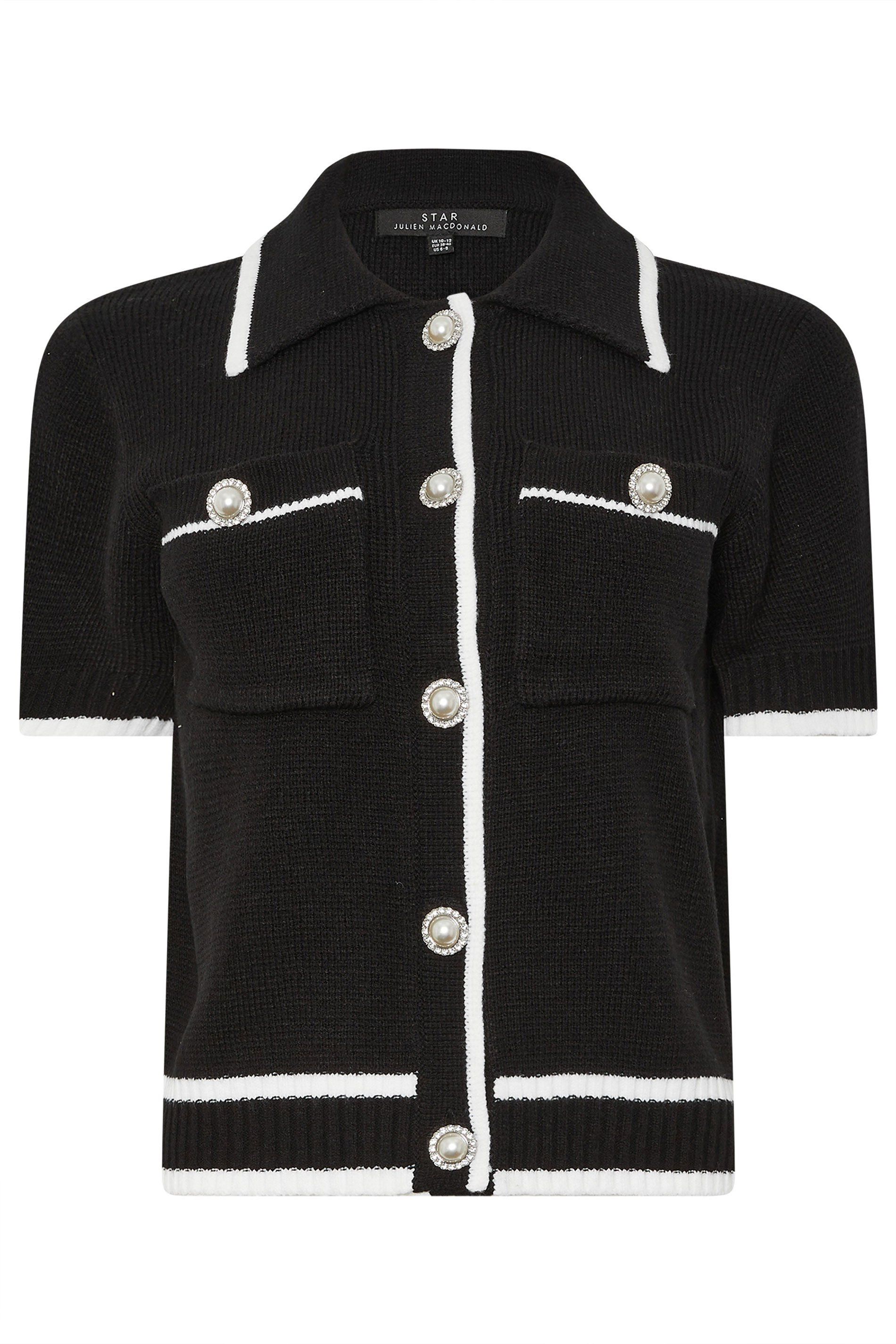 Star by Julien Macdonald Knitted Contrast Pearl Button Cardigan