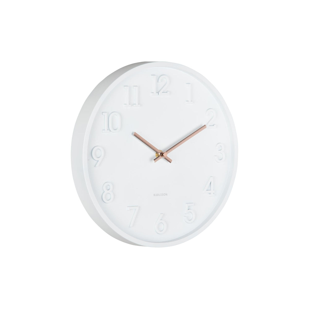 Karlsson wandklok Calma - wit - 3.8x30x30cm