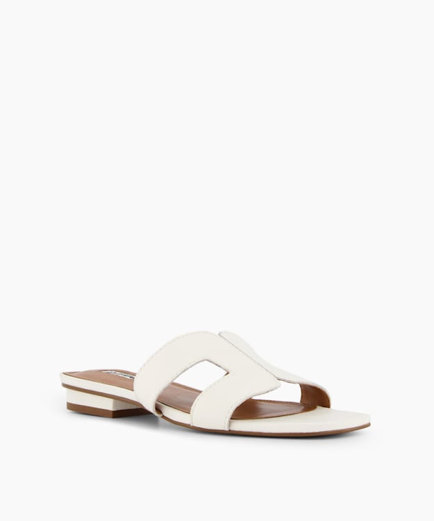 Loupe White - Wide Fit Smart Slider Sandals