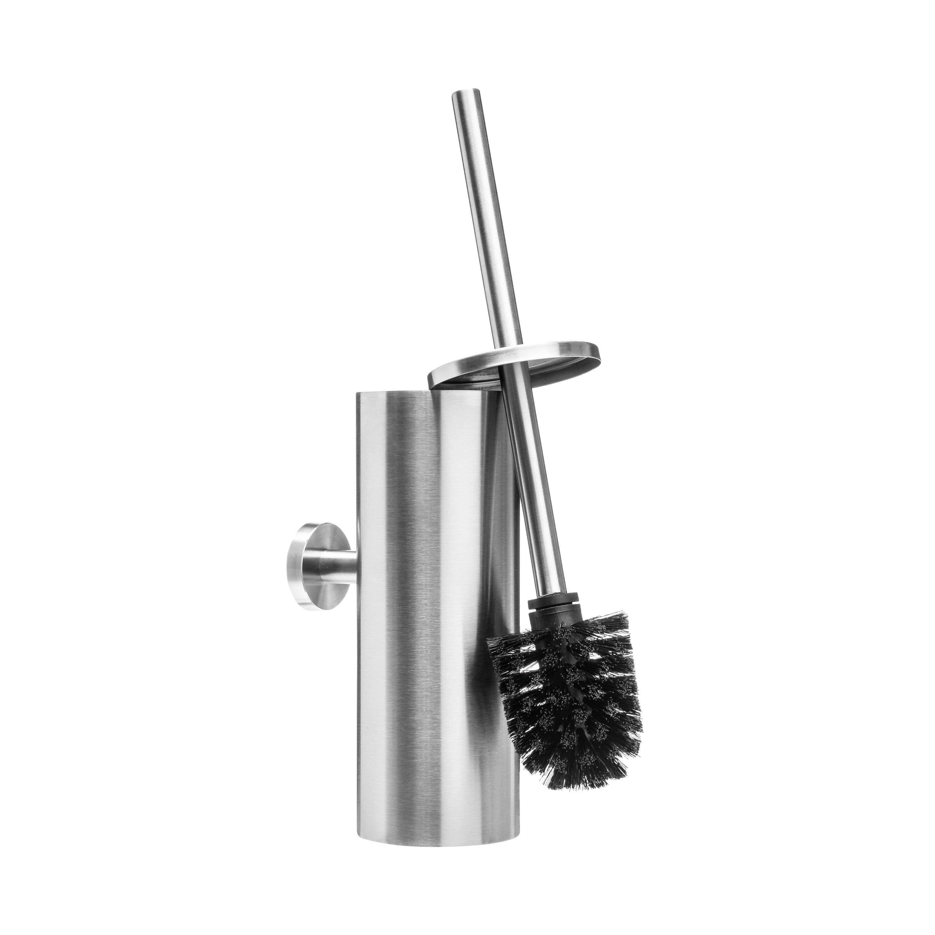 XIVADA Toiletborstel Mura - Met houder - Boren - Rvs - Zilver