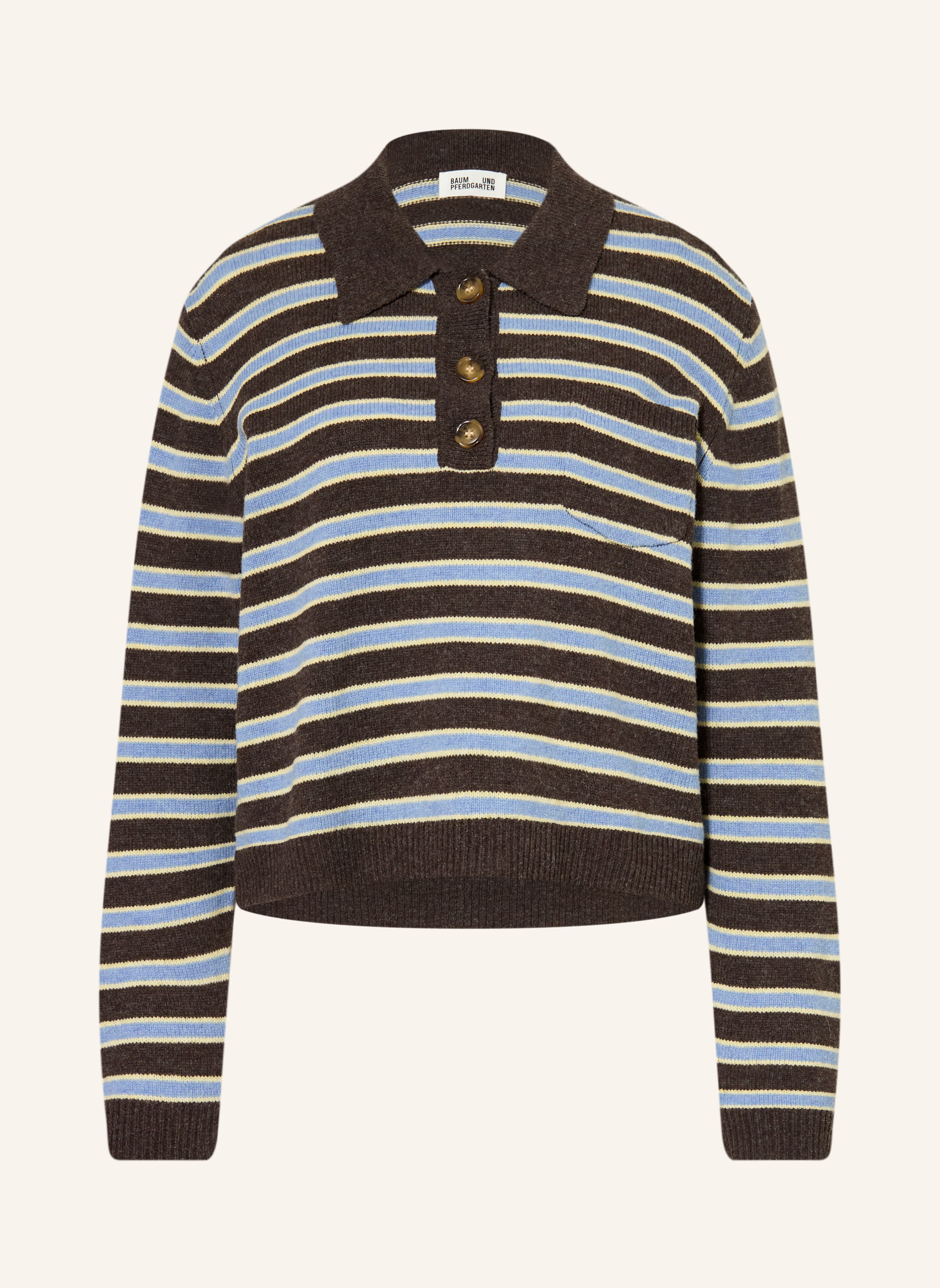 BAUM UND PFERDGARTEN Strick-Poloshirt CORI aus Merinowolle