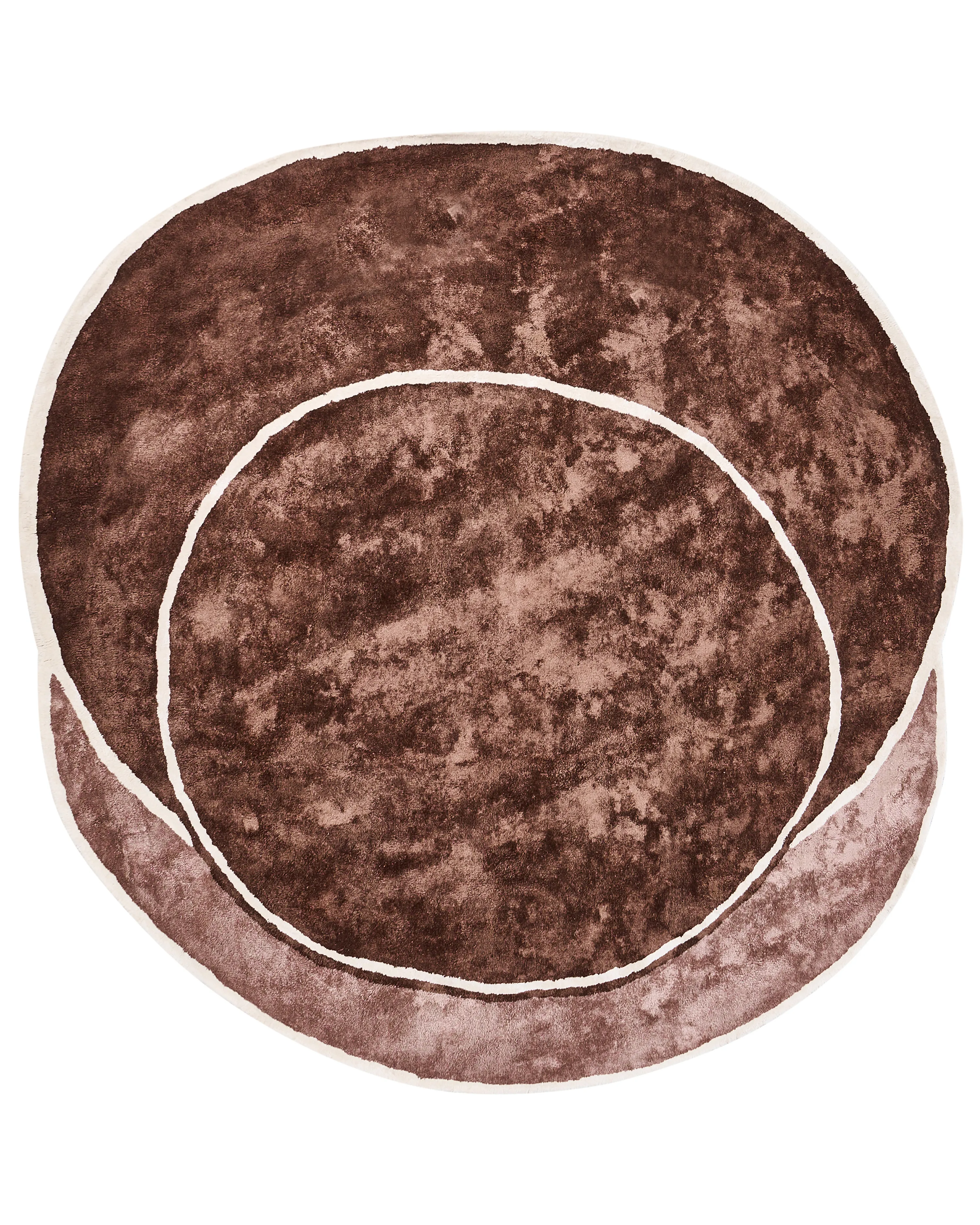 Rug KANRACH Brown 200 x 200 cm Viscose