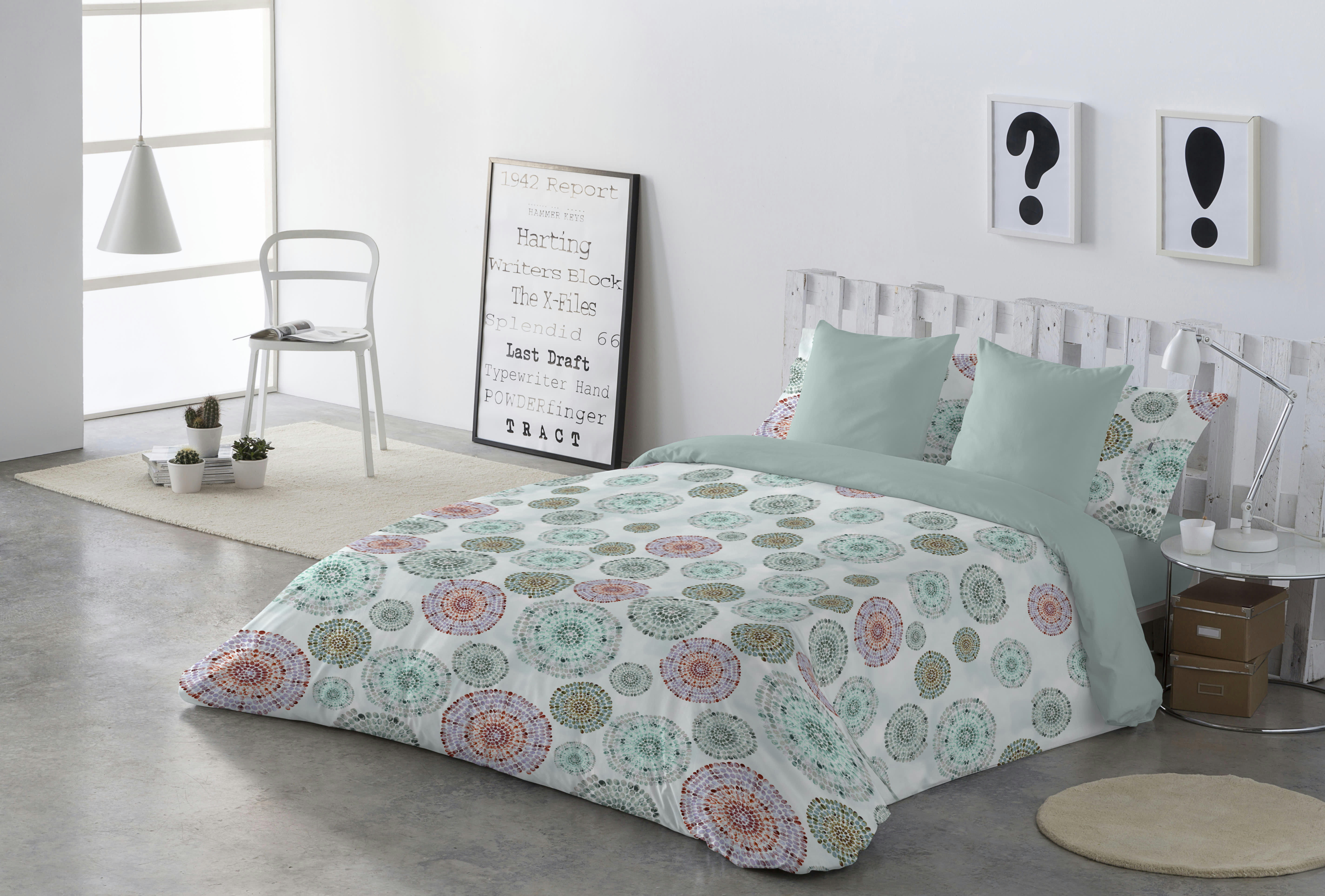 LUNDY HDC - Housse de couette en coton bicolore  155x220