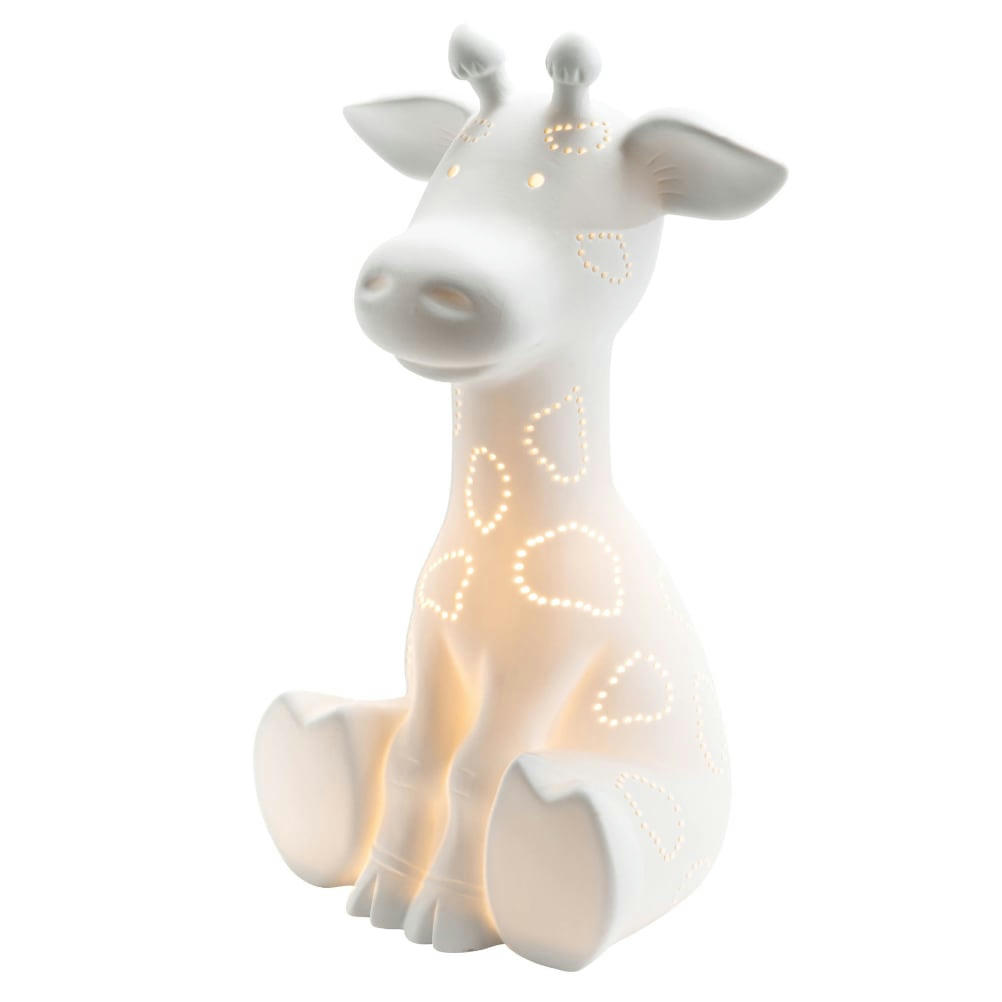 - Lampe à poser girafe en porcelaine
