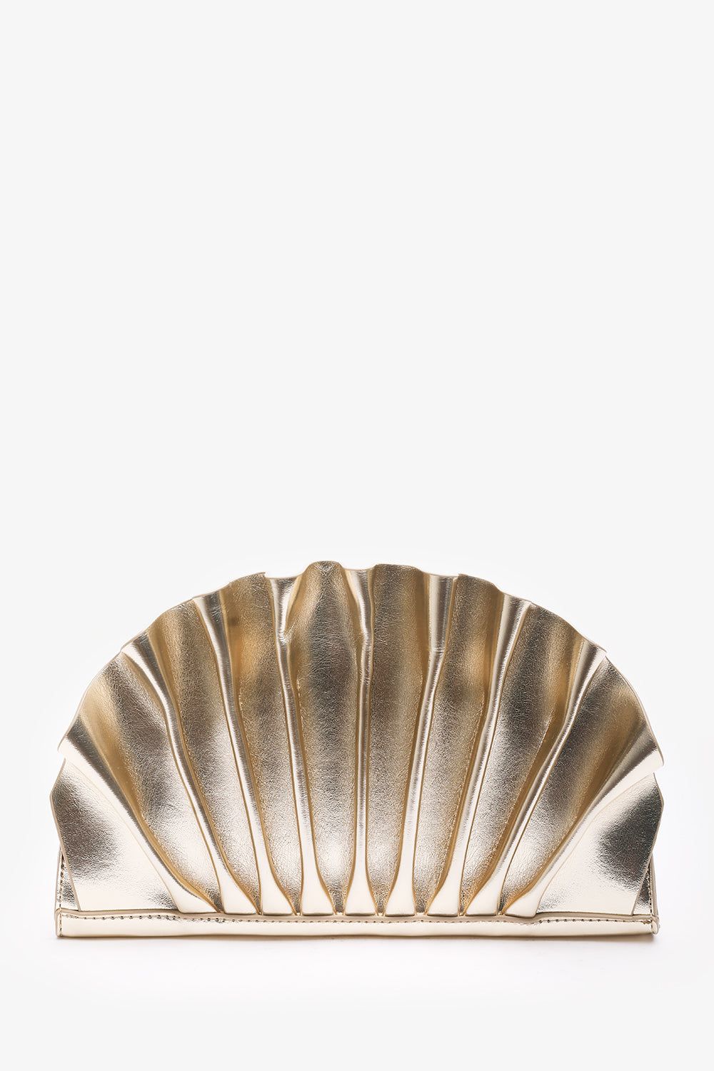 Where's That From Mist' Metallic Shell Clutch Bag