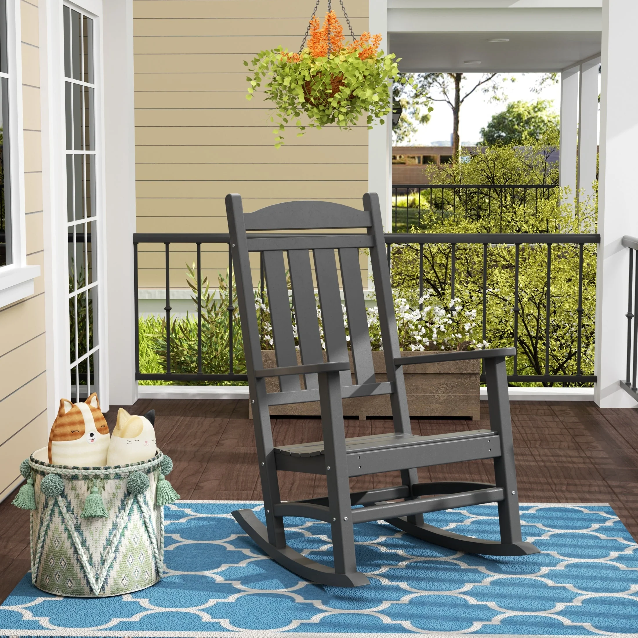 Polytrends Laguna Hdpe All Weather Outdoor Patio Rocking Chair