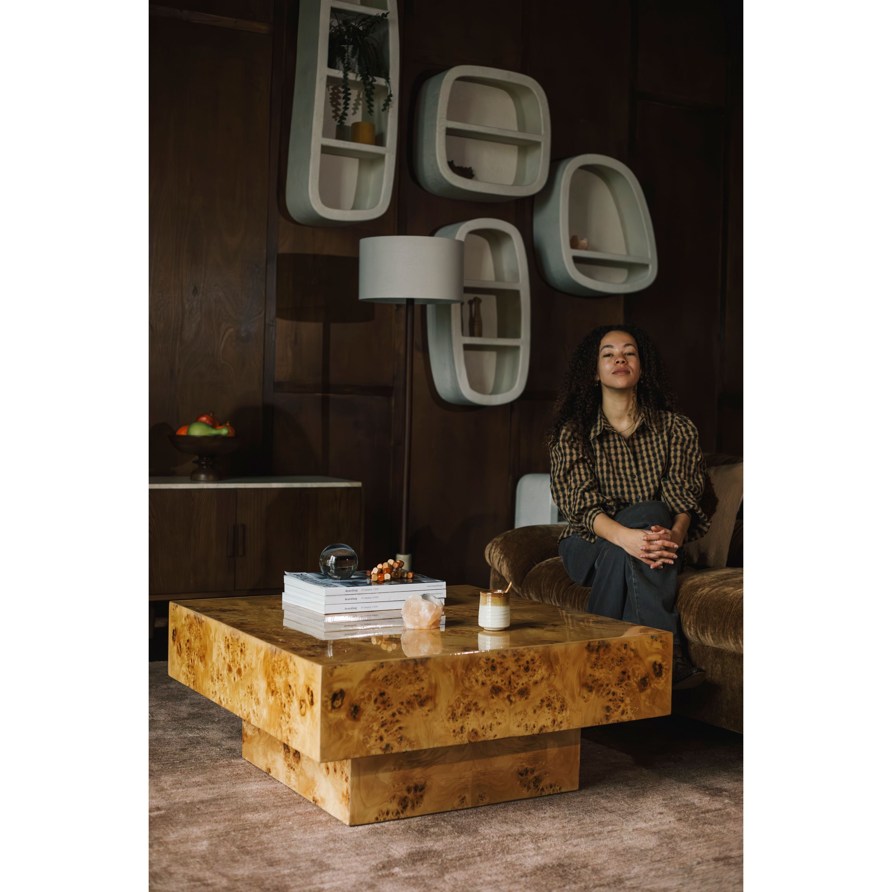 Dutchbone Quinn Salontafel Vierkant 90 x90 cm Hout Naturel