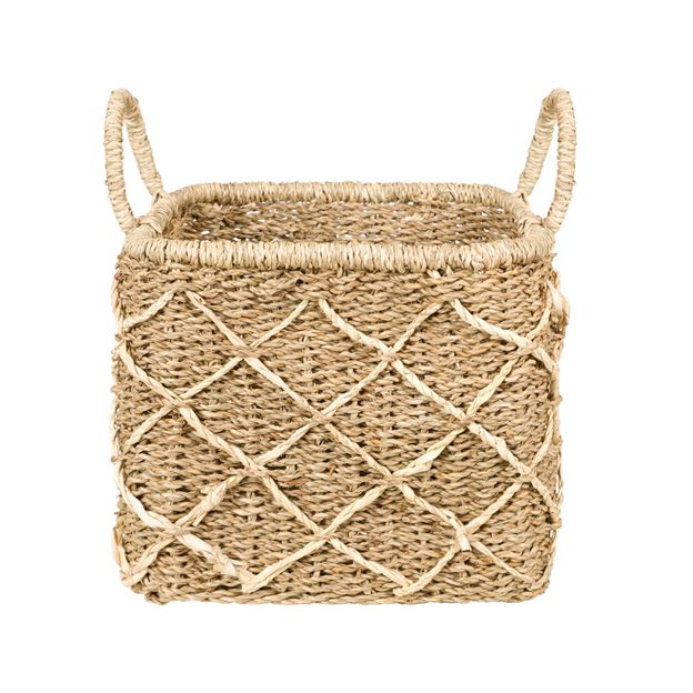 CESTO COM ALÇA 20 CM X 23 CM X 23 CM KAHALA