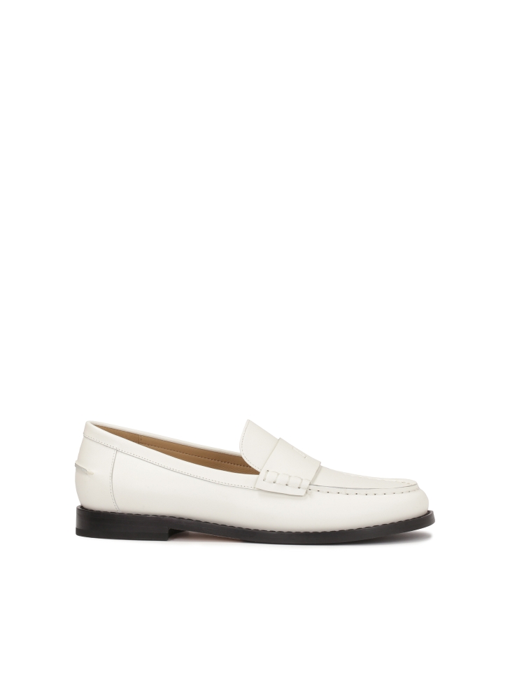 Slip-on leather loafers on a comfortable sole