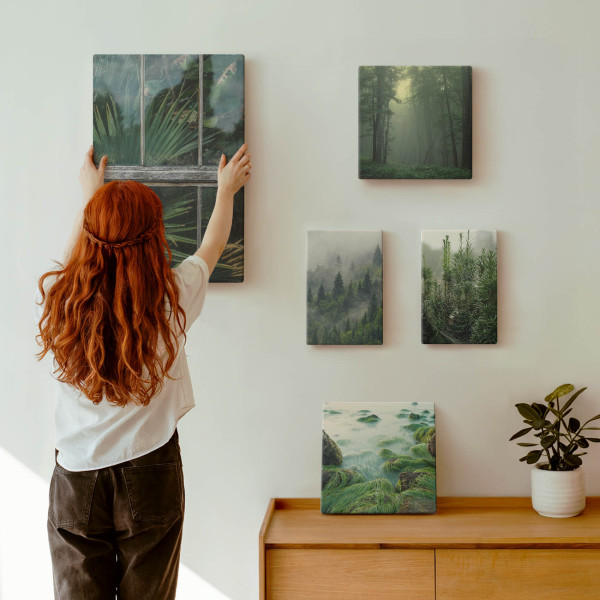 Obraz canvas 5 części Pejzaż lasu|20x30, 30x30, 40x60|Wallfluent