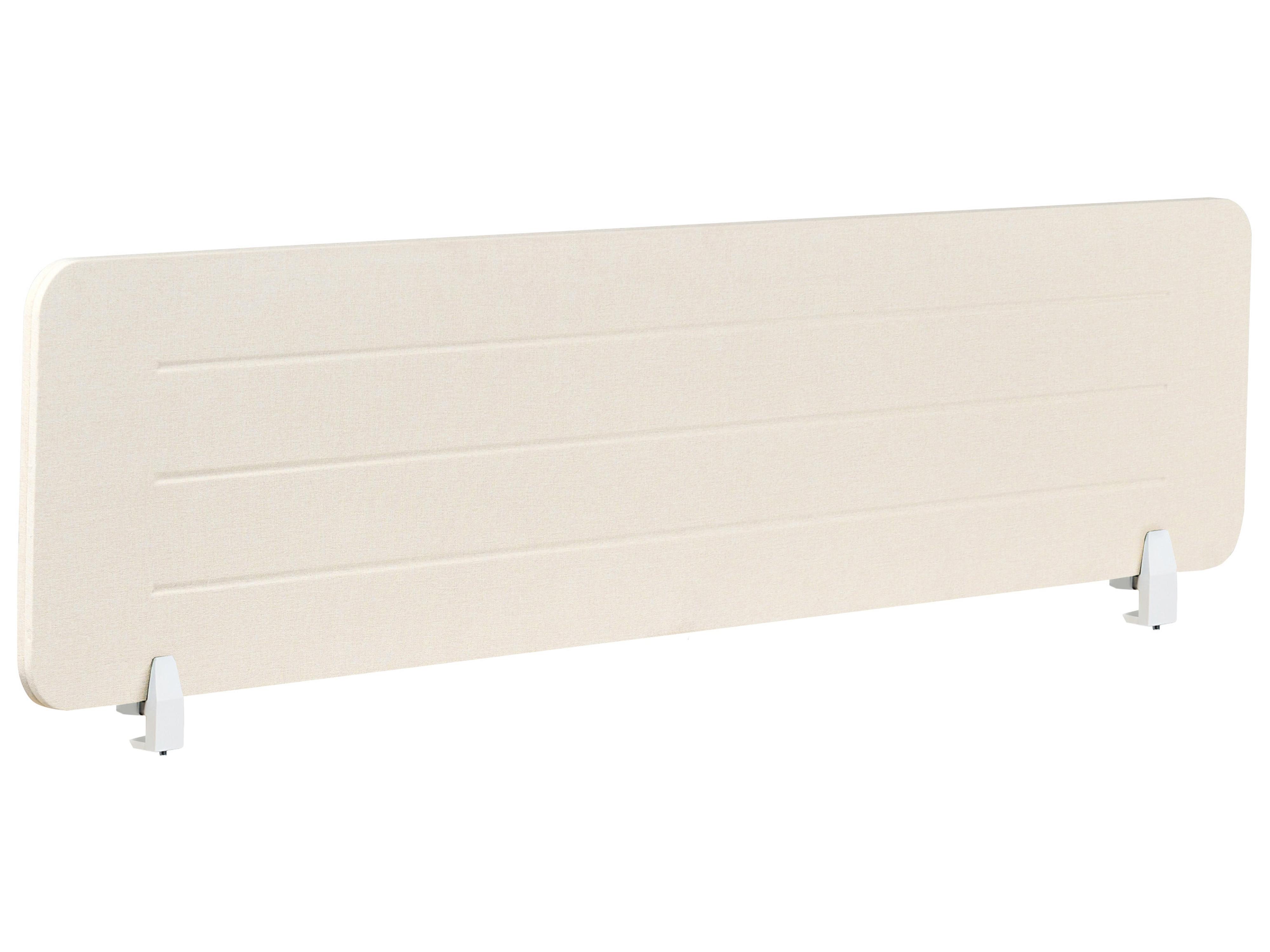 Desk Screen ZIGGY 160 x 40 cm Light Beige