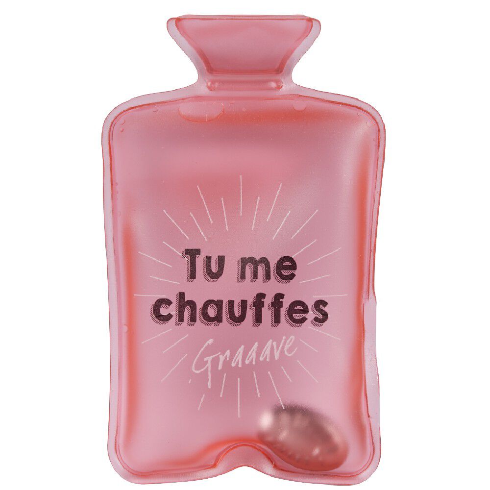 Chaufferette bouillotte réutilisable à message