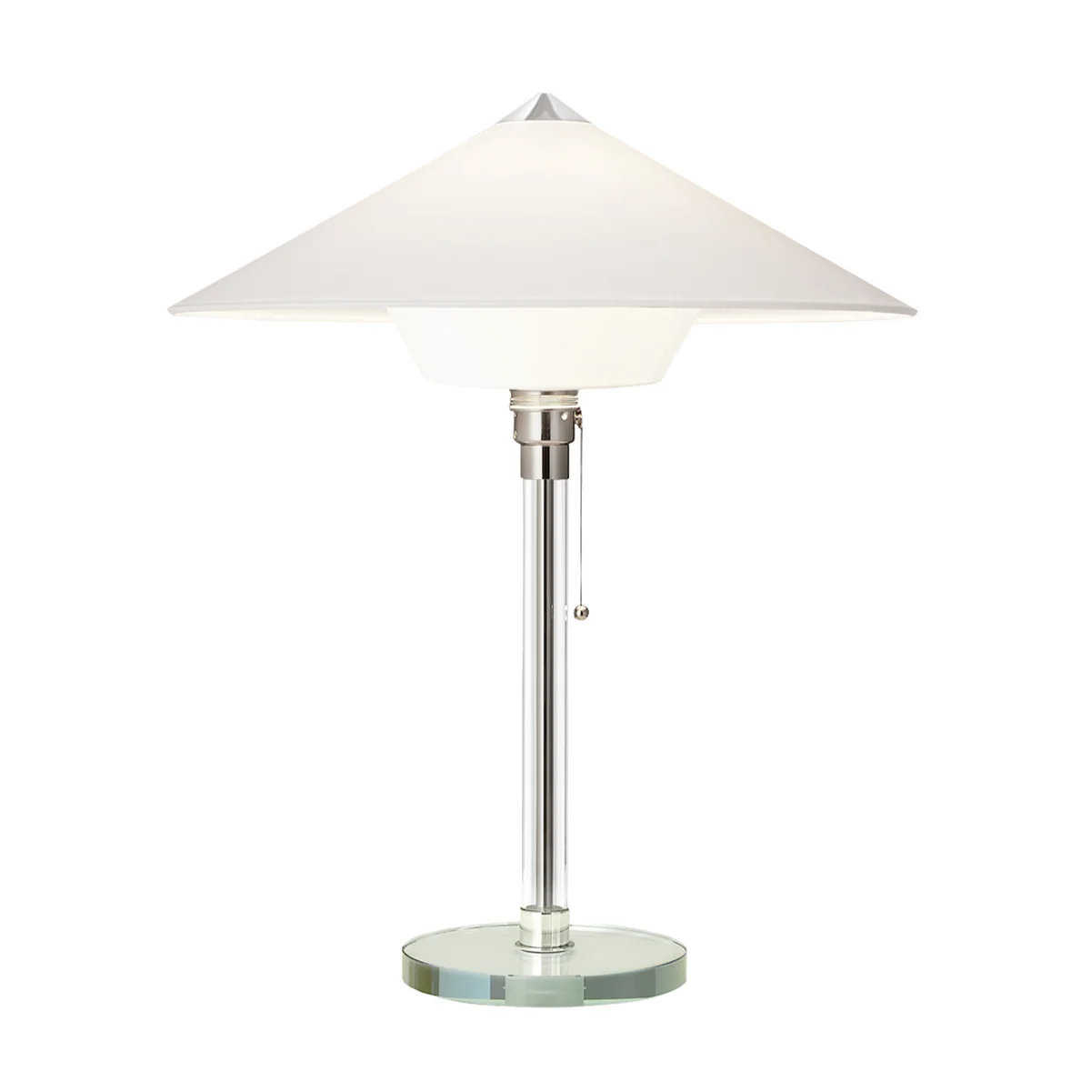 Tecnolumen - Wagenfeld Tischleuchte WG28, H 50 cm x Ø 44 cm, weiß