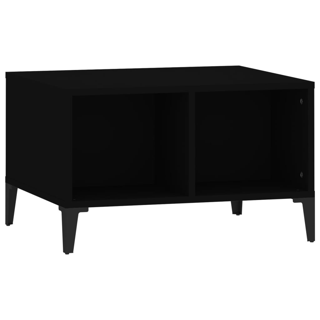 Stolik Kawowy Ława Stół Czarny 60x50x36.5 Przegrody Do Salonu Do Pokoju