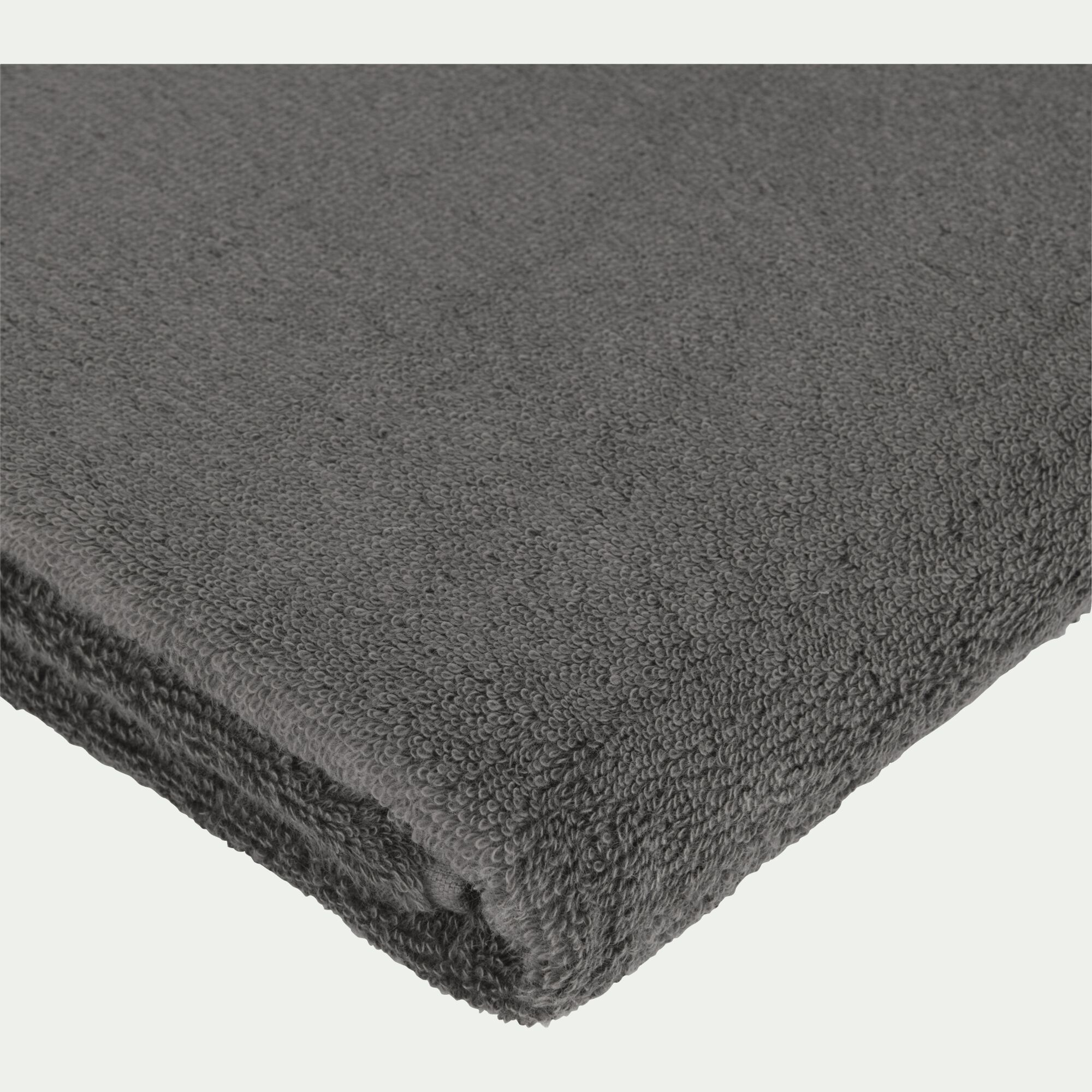 AZUR - Drap de bain en coton peigné - gris restanque 100x150cm
