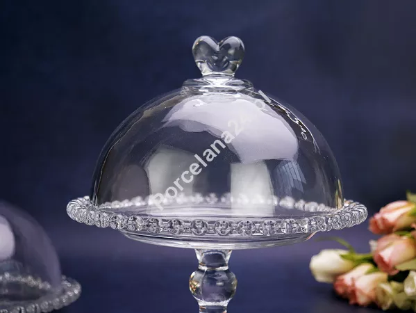 Patera na nodze 19,5 cm z kloszem Altom Design - Love 07.LOV.6953