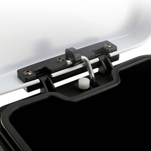 SOGA 4X Stainless Steel Foot Pedal Bin Square White 12L