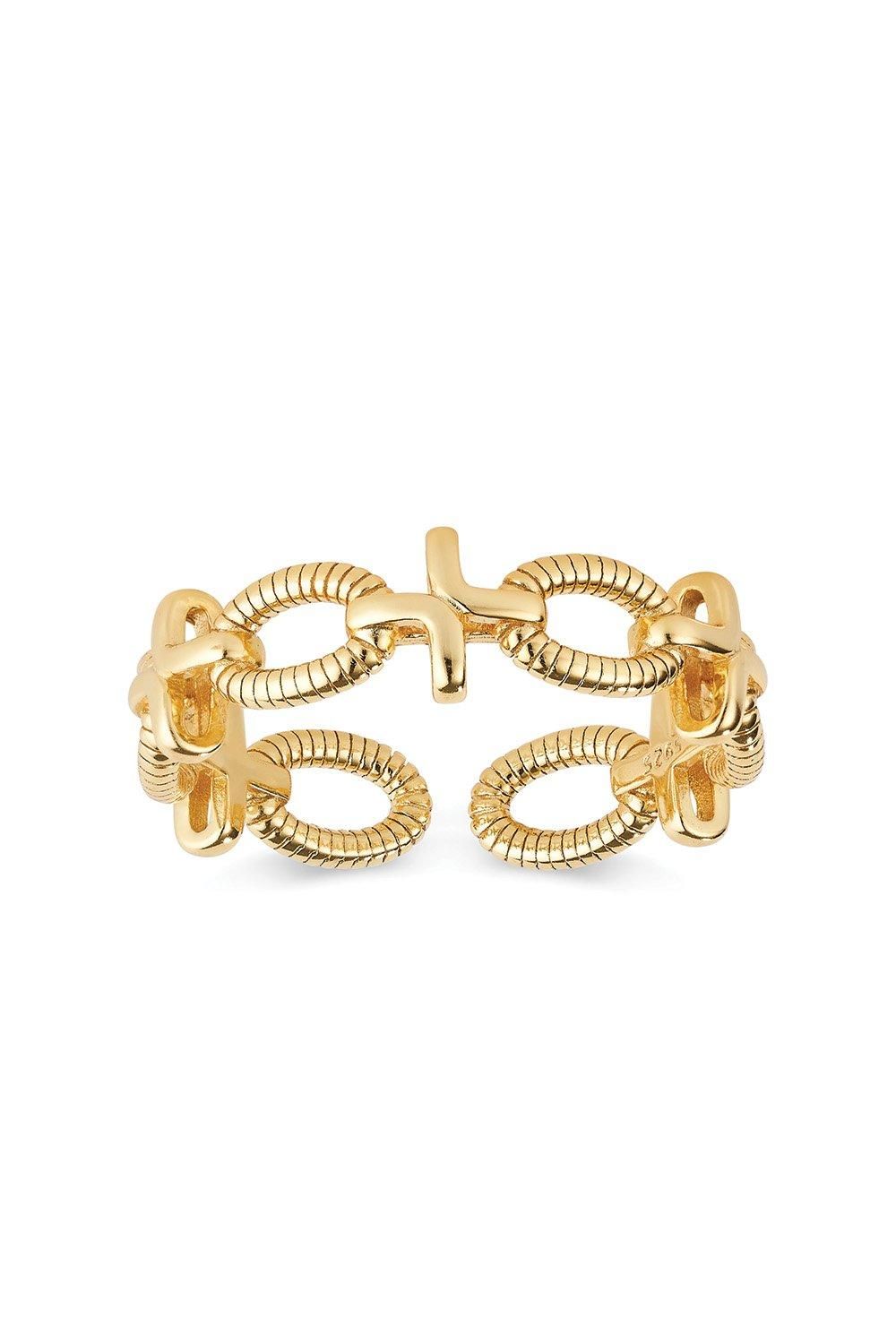 Elk & Bloom 14K Gold Chain Link Stacking Ring