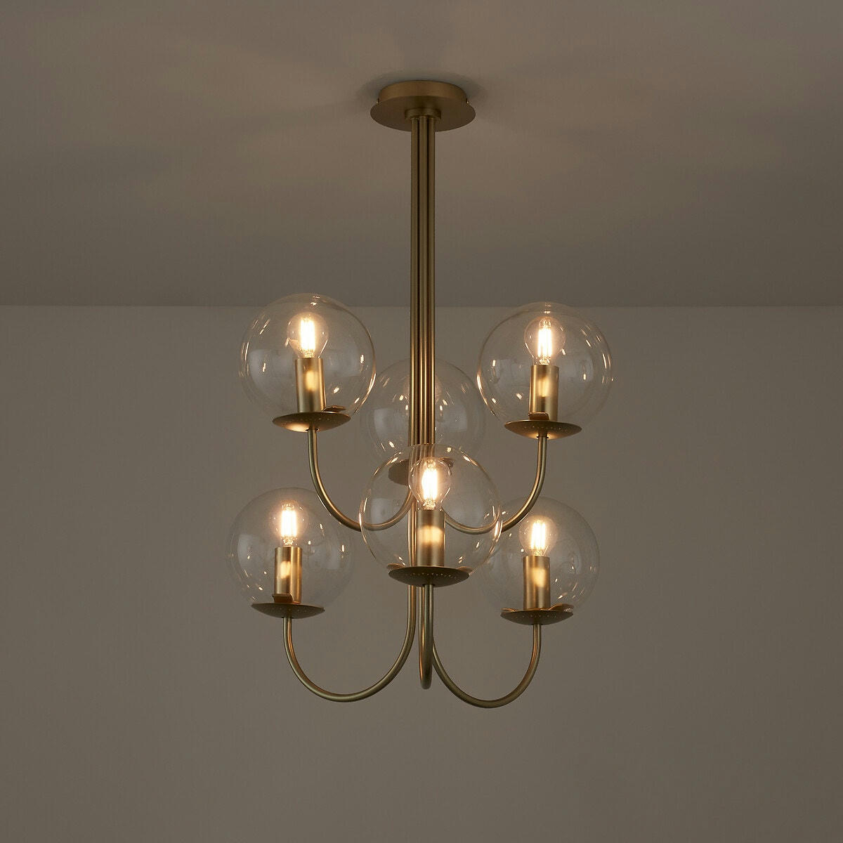 Suspension laiton et verre, Moricio