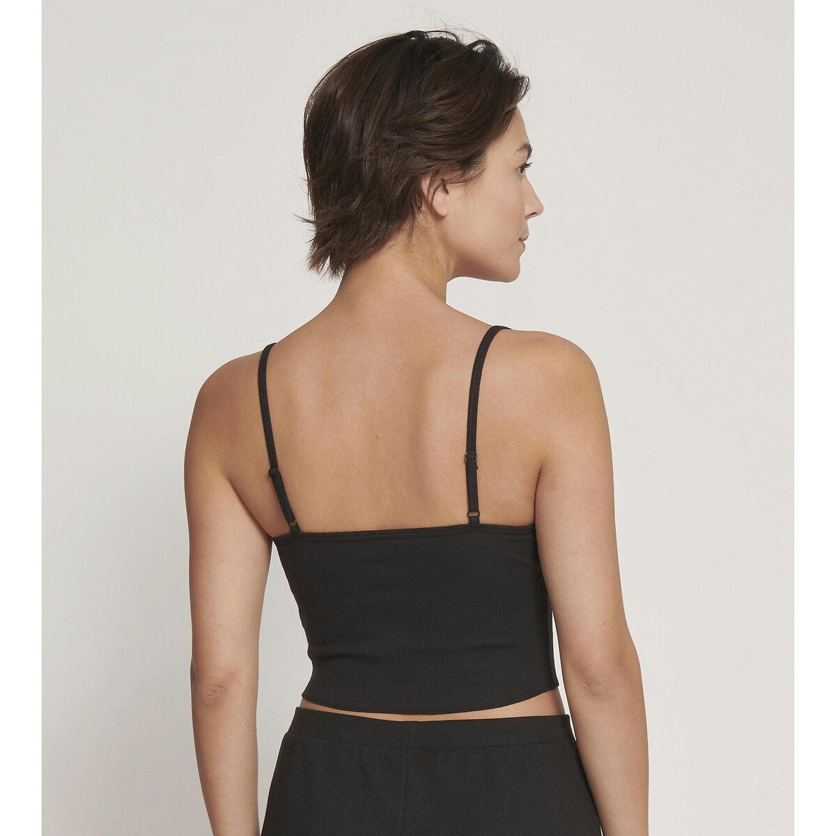 Brassière crop top Go Ribbed en coton