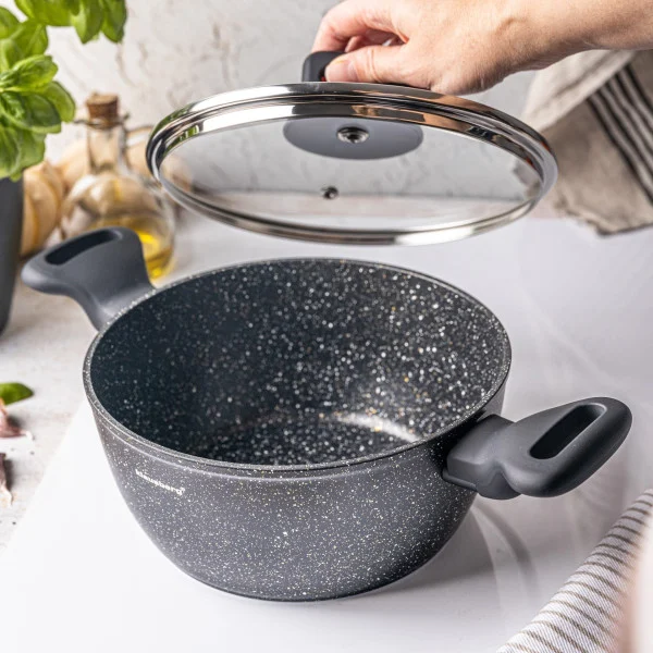 Garnek z powłoką marmurową 20cm 2.3L na indukcję gaz KLAUSBERG