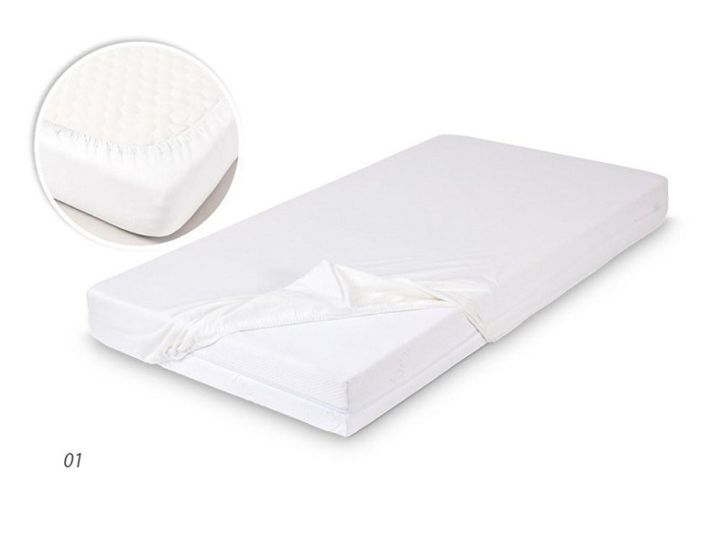 Prześcieradło bambusowe z gumką 120x200 białe 140 g/m2