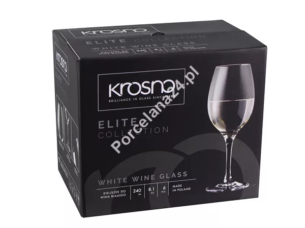 Kpl. kieliszków do wina białego 240 ml (6 szt) Krosno - Elite (Sensei / Emotion) 8281