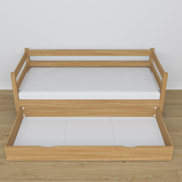 Dębowe łóżko sofa z szufladą N01