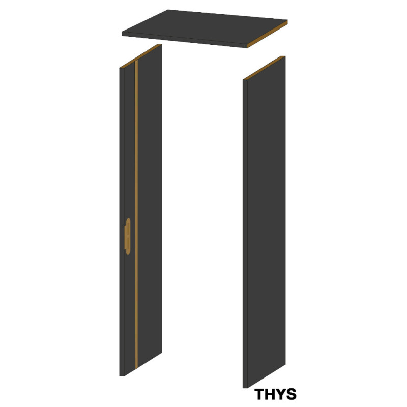 Ebrasement de porte noir mat 40 cm THYS