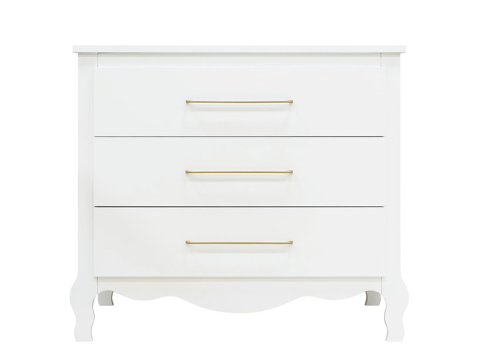 ELENA - Commode avec 3 tiroirs en MDF blanc