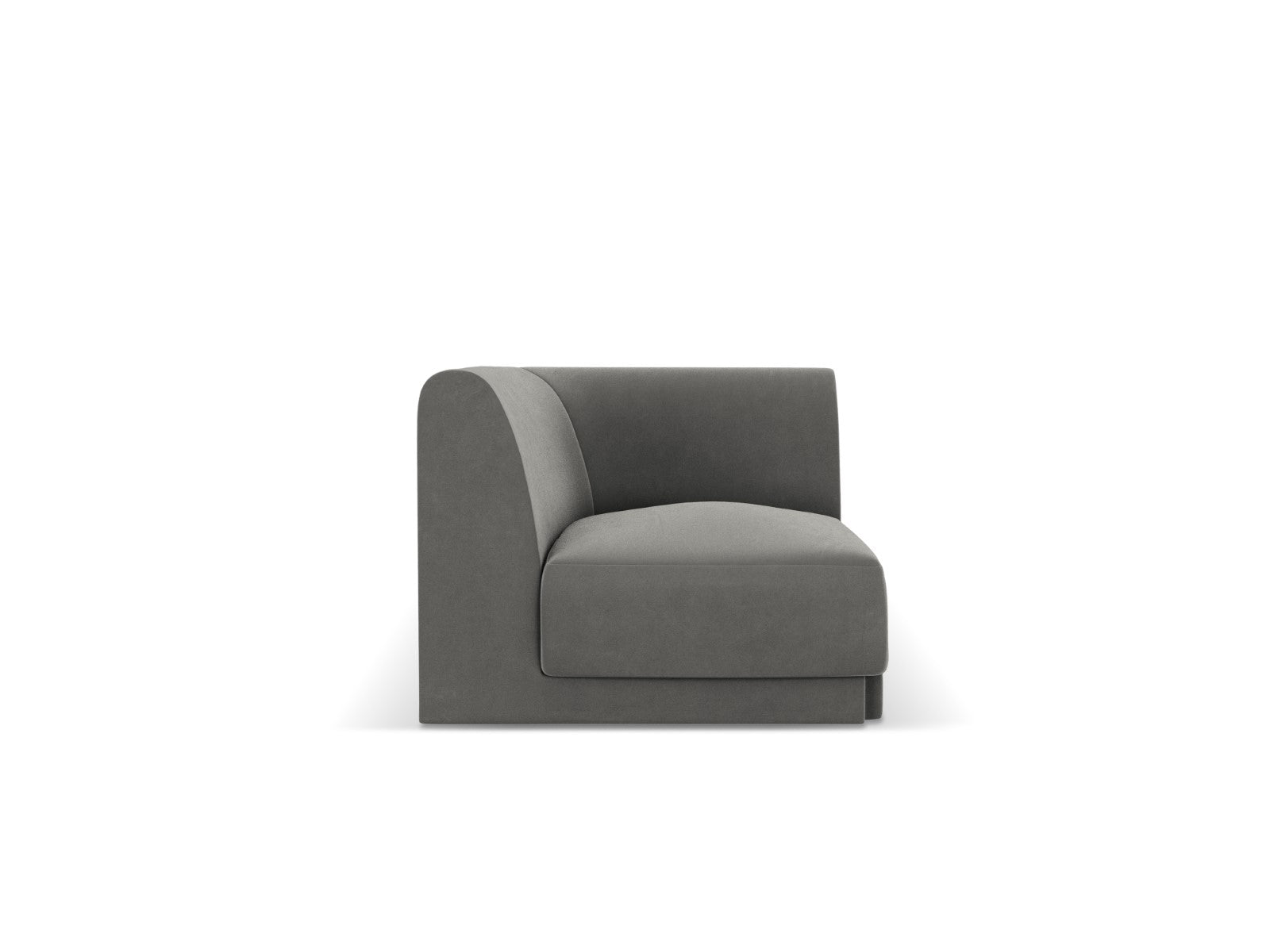 Micadoni Hoekmodule Miley flueel lichtgrijs - 90x90x70cm