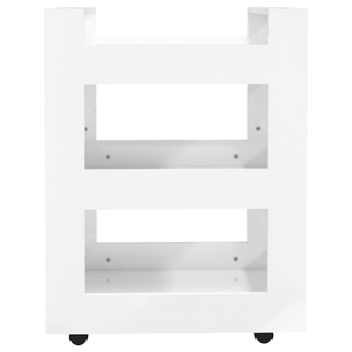 NNEVL Kitchen Trolley High Gloss White 60x45x80 cm Engineered Wood