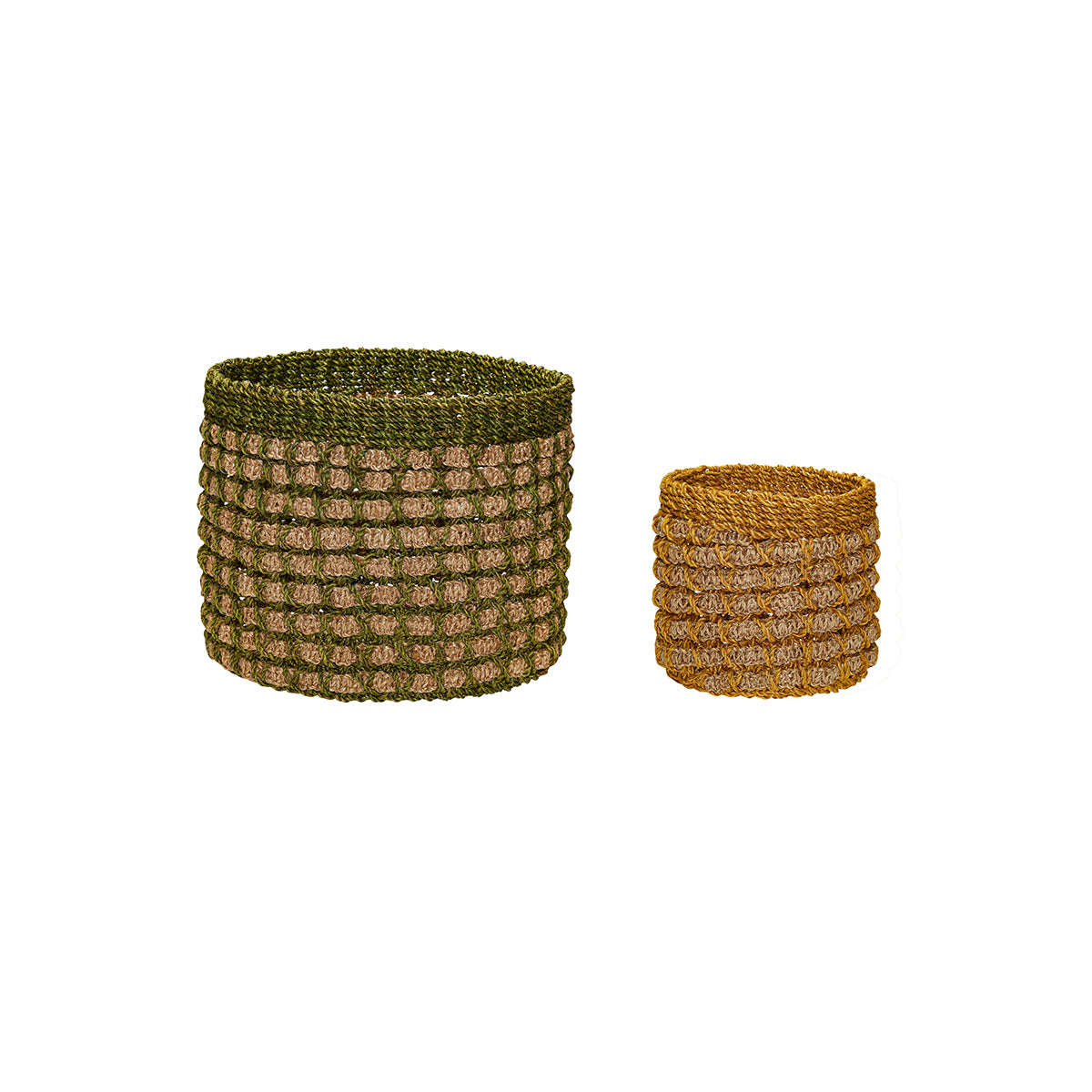 Hübsch manden Pine - abaca - ø22xh20, ø29xh25cm