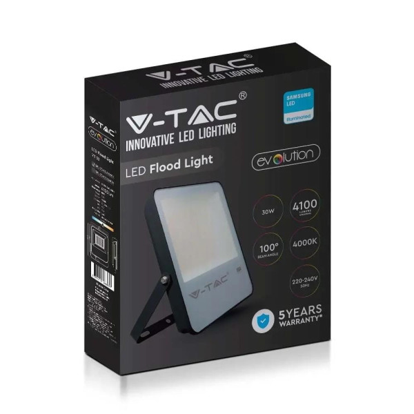Naświetlacz halogen 52czarny LED 50W 6850lm biały zimny IP65 V-TAC