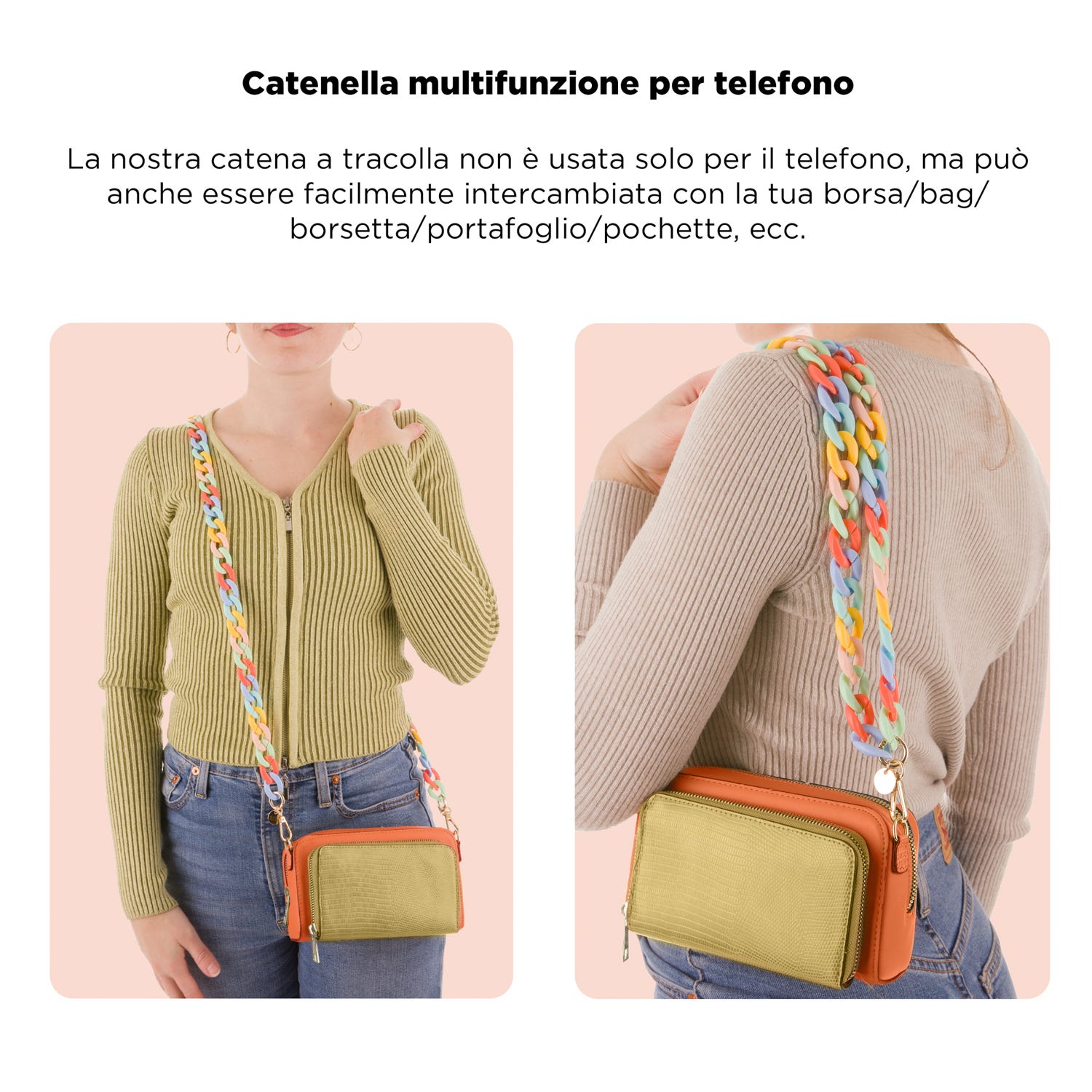 Tracolla smartphone e borsetta colorata 120 cm – Fashionally