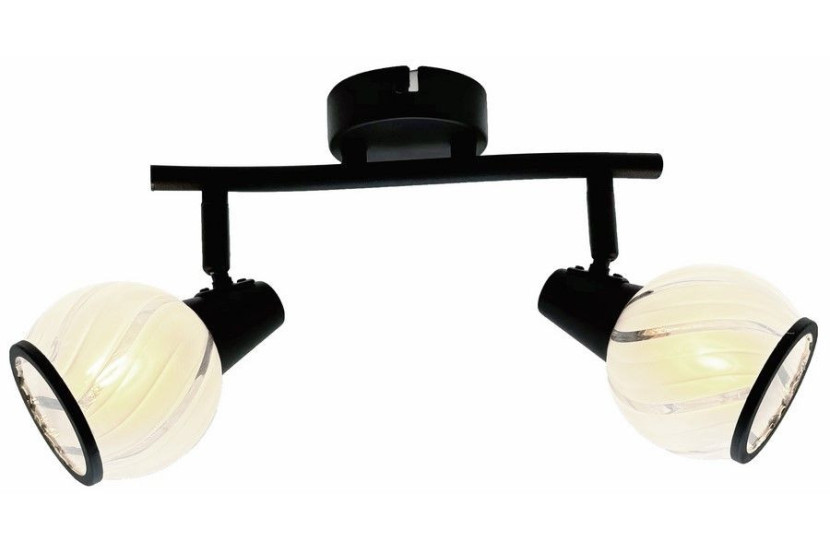 Reflektor sufitowy czarny Megan 2xE14x40W wym:16x32x9cm Reality