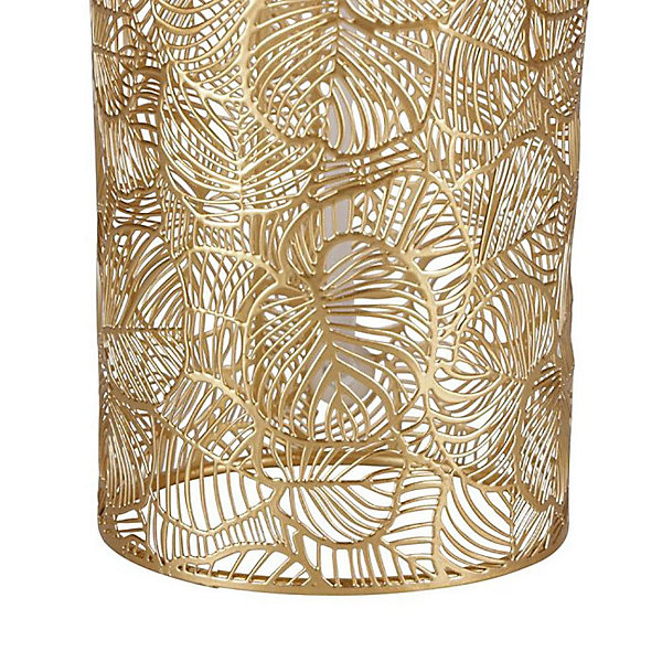 Lampe métal lin Calathéa beige dorée