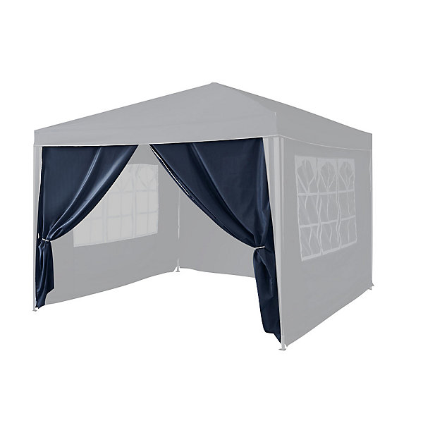 Mur porte bleu pour tonnelle pliante 3 x 3 M